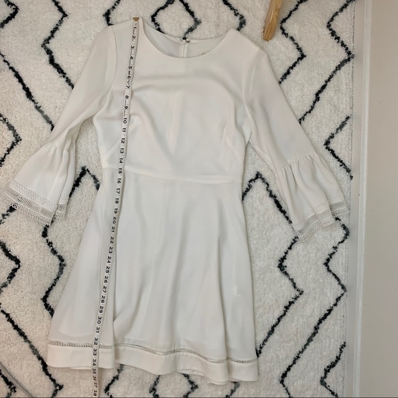 Shoshanna White Trumpet Sleeve Mini Dress - Picture 9 of 10